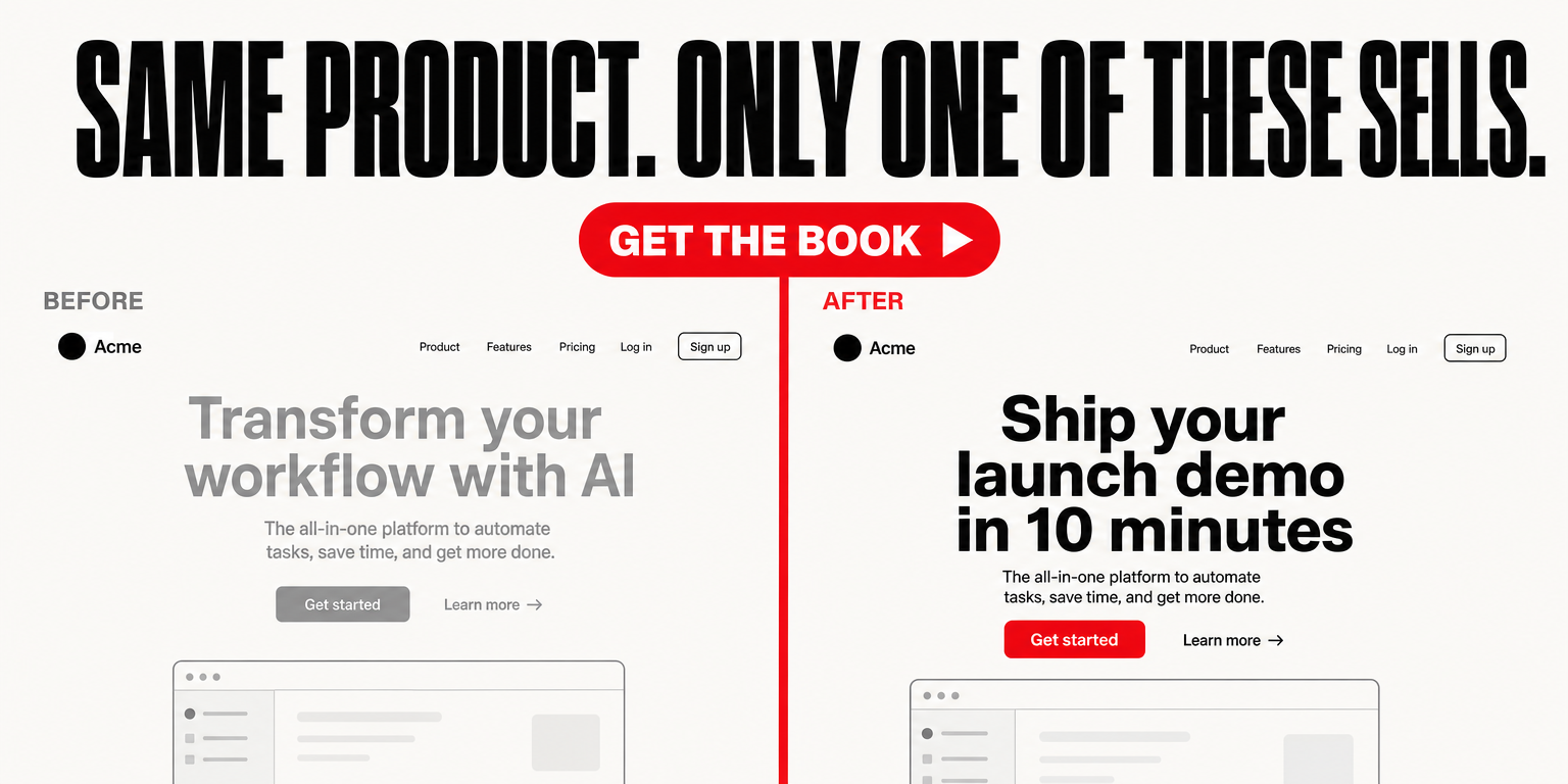 A vague landing page versus a specific one